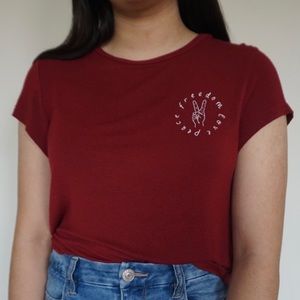 Divided by H&M Red Short Sleeve Tee